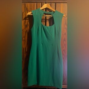 BCBC Fitted Dress w accent neckline